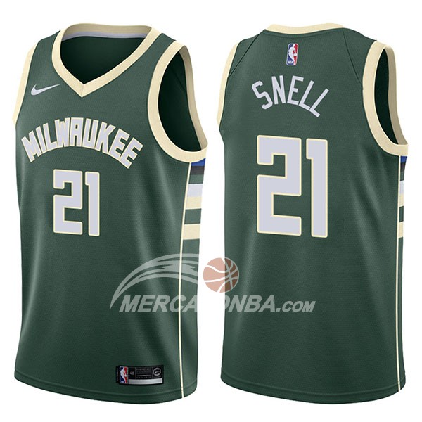 Maglia NBA Milwaukee Bucks Tony Snell Swingman Icon 2017-18 Verde